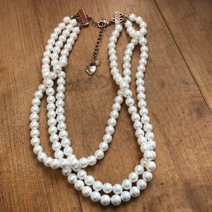 Betsey Johnson 3 strand “pearl” necklace